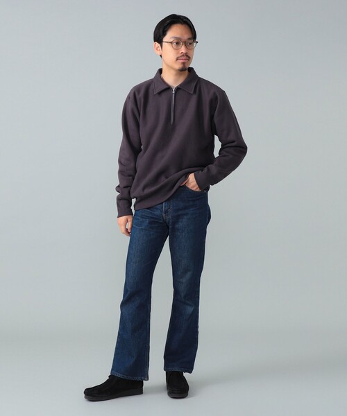 BEAMS F(ビームスエフ)の「*A VONTADE / ハーフジップ スウェット(スウェット・メンズ・ナチュラル/インディゴブルー・LARGE/MEDIUM/SMALL)」の7枚目の写真