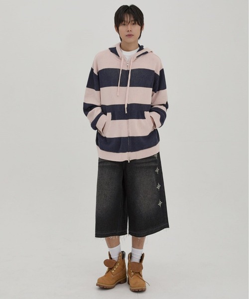 【WAIKEI】スターデニムバミューダパンツ 2色 select 】sparkly studs bermuda denim PT / バミューダデニム