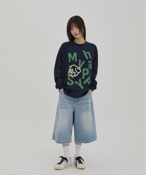 WaiKei（ワイケイ）の「★K-POPアイドル着用【UNISEX】Wai Kei／STUDバミューダパンツ（デニムパンツ・レディース・ブラック/ライトブルー・MEDIUM/LARGE）」の13枚目の写真