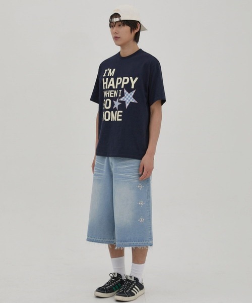 セール】☆K-POPアイドル着用【UNISEX】Wai Kei／STUDバミューダ