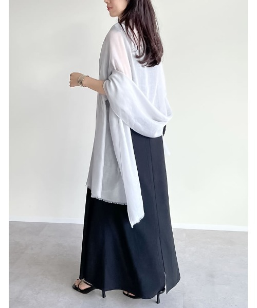 Re:EDIT（リエディ）の「カラーラージストール（ストール/ショール・レディース・グレー/ラベンダー/オレンジ・FREE）」の8枚目の写真