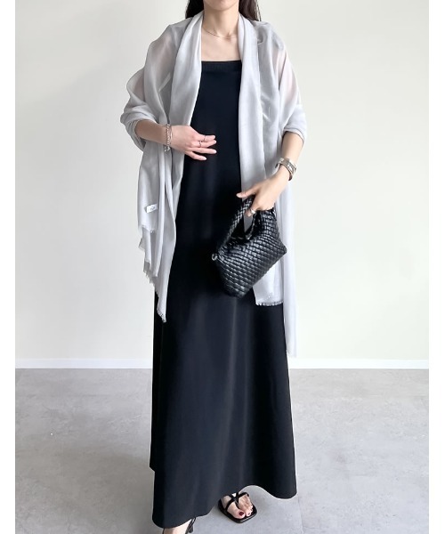 Re:EDIT（リエディ）の「カラーラージストール（ストール/ショール・レディース・グレー/ラベンダー/オレンジ・FREE）」の5枚目の写真