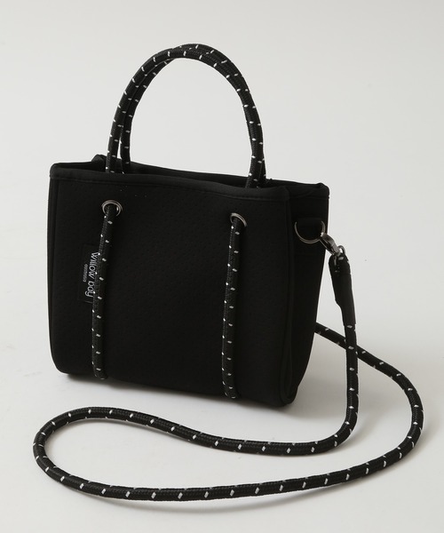 Willow Bay(ウィローベイ)の「Willow Bay/ウィローベイ ミニトートバッグ マイクロバッグ ネオプレン Daydreamer Tiny Neoprene Tote(ショルダーバッグ・レディース・ブラック/セージグリーン/ホワイト・FREE)」の11枚目の写真