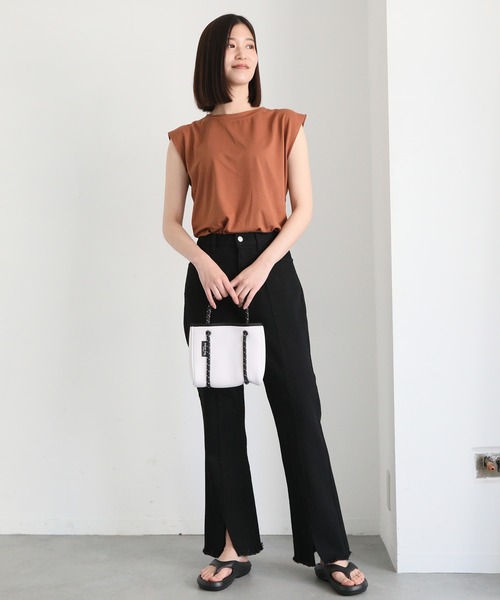 Willow Bay(ウィローベイ)の「Willow Bay/ウィローベイ ミニトートバッグ マイクロバッグ ネオプレン Daydreamer Tiny Neoprene Tote(ショルダーバッグ・レディース・ブラック/セージグリーン/ホワイト・FREE)」の7枚目の写真