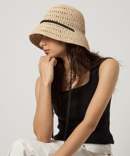 Vincent Pradier(ヴァンサンプラディエ)の「<VINCENT PRADIER> リボンハット / HAT(ハット・レディース・ナチュラル・FREE)」の1枚目の写真