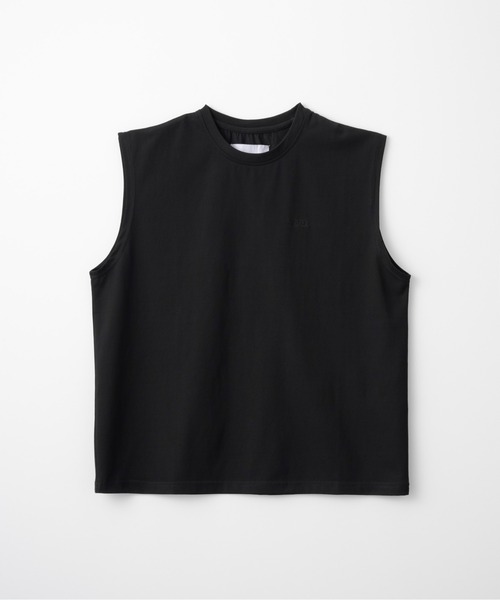 THE CLE(ザクレ)の「SLEEVE LESS T-SHIRTS / スリーブレスTシャツ【ノースリーブ】【袖なし】 タンクトップ Tシャツ トップス メンズ(タンクトップ・メンズ・ブラック・LARGE/SMALL/MEDIUM)」の1枚目の写真