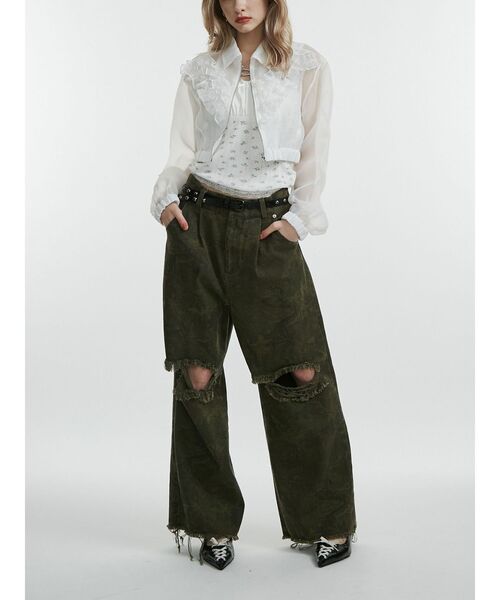 jouetie（ジュエティ）の「パターンルーズパンツ（その他パンツ・レディース・カーキ/ブラウン・MEDIUM）」の5枚目の写真