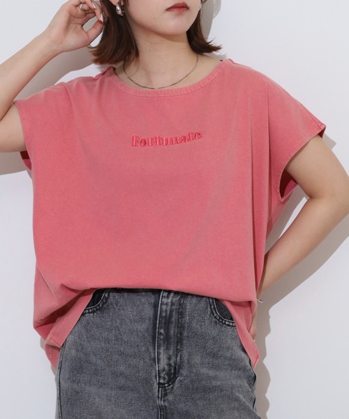 Arinomama（アリノママ）の「ピグメント天竺　タックフレンチプルオーバー（Tシャツ/カットソー・レディース・ブラック系/ピンク系/ホワイト系/アッシュ・FREE）」の4枚目の写真