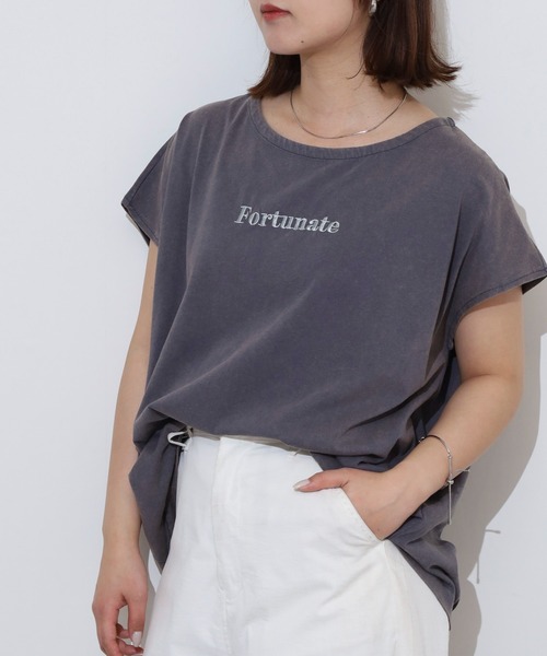 Arinomama（アリノママ）の「ピグメント天竺　タックフレンチプルオーバー（Tシャツ/カットソー・レディース・ブラック系/ピンク系/ホワイト系/アッシュ・FREE）」の6枚目の写真