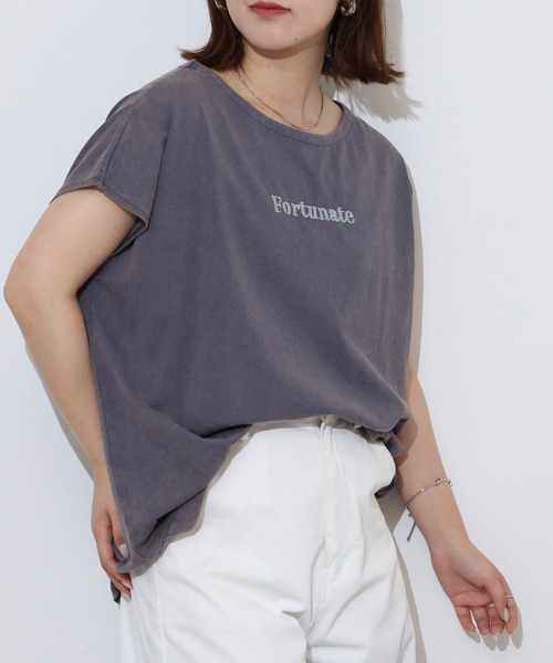 Arinomama（アリノママ）の「ピグメント天竺　タックフレンチプルオーバー（Tシャツ/カットソー・レディース・ブラック系/ピンク系/ホワイト系/アッシュ・FREE）」の7枚目の写真