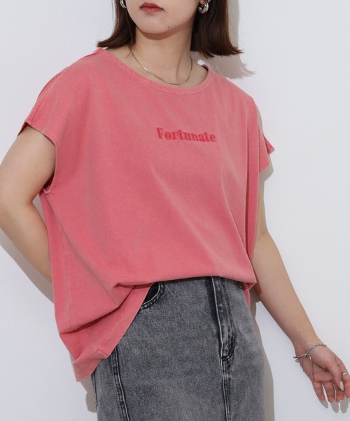 Arinomama（アリノママ）の「ピグメント天竺　タックフレンチプルオーバー（Tシャツ/カットソー・レディース・ブラック系/ピンク系/ホワイト系/アッシュ・FREE）」の9枚目の写真