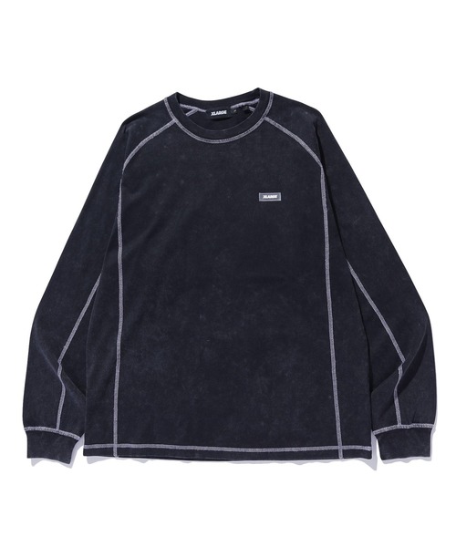 XLARGE(エクストララージ)の「CONTRAST STITCH L/S TEE(Tシャツ/カットソー・メンズ・ブラック/オリーブ/パープル・S/M/L/XL)」の2枚目の写真
