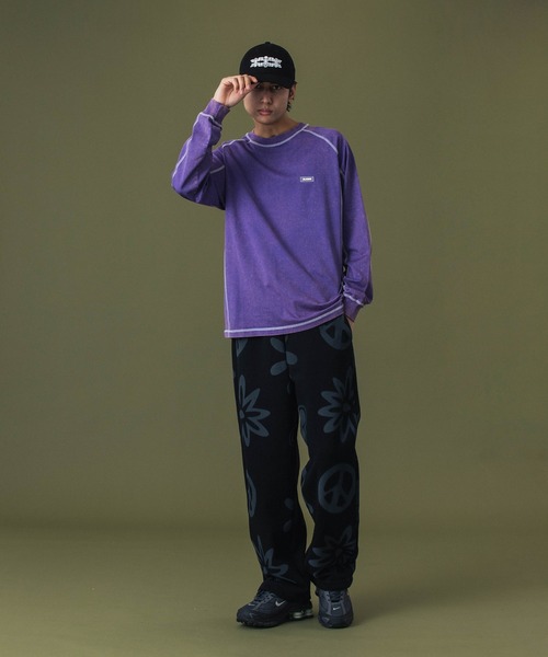XLARGE(エクストララージ)の「CONTRAST STITCH L/S TEE(Tシャツ/カットソー・メンズ・ブラック/オリーブ/パープル・S/M/L/XL)」の10枚目の写真
