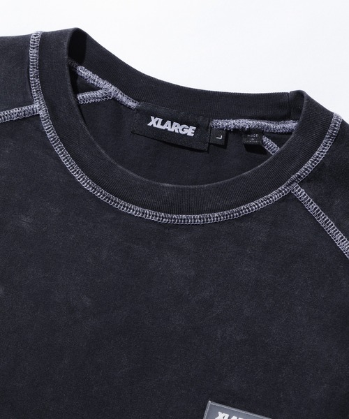 XLARGE(エクストララージ)の「CONTRAST STITCH L/S TEE(Tシャツ/カットソー・メンズ・ブラック/オリーブ/パープル・S/M/L/XL)」の15枚目の写真