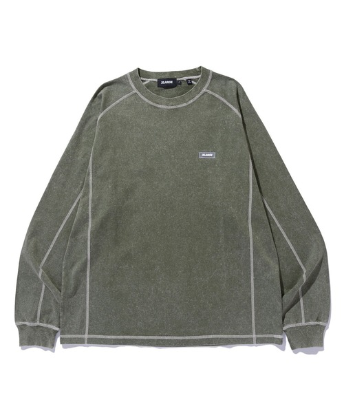 XLARGE(エクストララージ)の「CONTRAST STITCH L/S TEE(Tシャツ/カットソー・メンズ・ブラック/オリーブ/パープル・S/M/L/XL)」の16枚目の写真