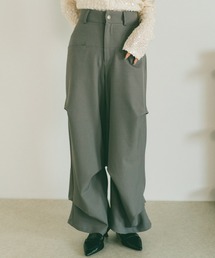 VANNIE U | インアウトタックスラックスパンツ/SMLサイズ展開(スラックス)