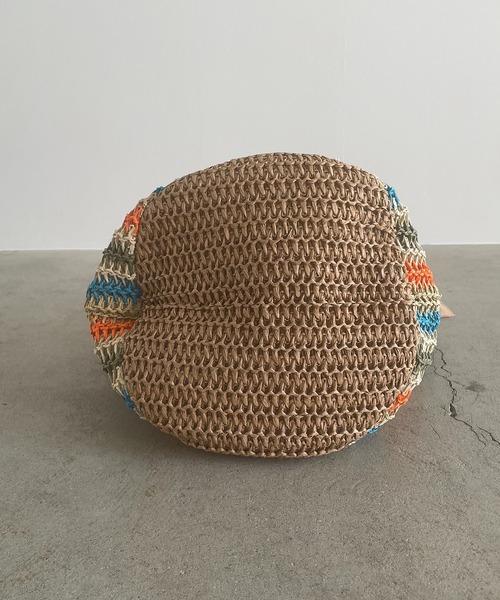 210nouve（トゥージュヌーブ）の「マルチカラーペーパー編みショルダーバッグ（かごバッグ・レディース・アイボリー/ベージュ・FREE）」の22枚目の写真