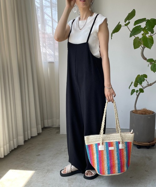 210nouve（トゥージュヌーブ）の「マルチカラーペーパー編みショルダーバッグ（かごバッグ・レディース・アイボリー/ベージュ・FREE）」の17枚目の写真