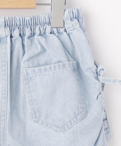 SHOO・LA・RUE（シューラルー）の「【100-150cm】シャーリングがポイント ケミカルデニムショートパンツ（その他パンツ・キッズ・ブルー系その他/サックスブルー・14/13/15 /12/10/11）」の10枚目の写真