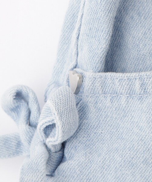 SHOO・LA・RUE（シューラルー）の「【100-150cm】シャーリングがポイント ケミカルデニムショートパンツ（その他パンツ・キッズ・ブルー系その他/サックスブルー・14/13/15 /12/10/11）」の12枚目の写真