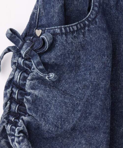 SHOO・LA・RUE（シューラルー）の「【100-150cm】シャーリングがポイント ケミカルデニムショートパンツ（その他パンツ・キッズ・ブルー系その他/サックスブルー・14/13/15 /12/10/11）」の15枚目の写真