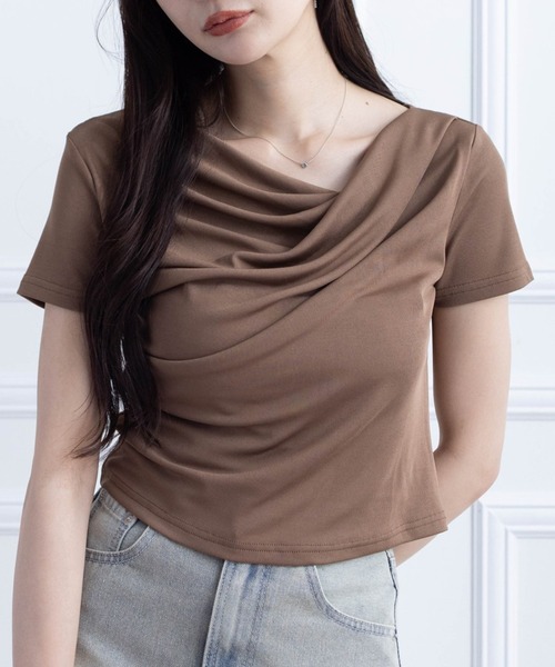 ドレープデザイン カジュアルトップス 38 ドレープデザイン カジュアルトップス 38 大きいサイズ ドレープ