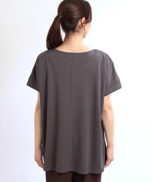 Reflect(リフレクト)の「【E‐QUALITY】チュニック丈ロゴTシャツ(Tシャツ/カットソー・レディース・ブラック/オフホワイト/グレー・00)」の18枚目の写真