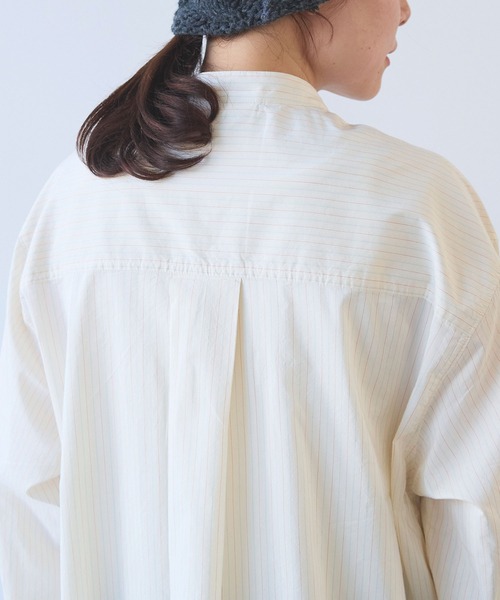 yuni（ユニ　）の「●コットンシルクストライプ moe sleeves シャツワンピース（シャツワンピース・レディース・アイボリー・FREE）」の12枚目の写真