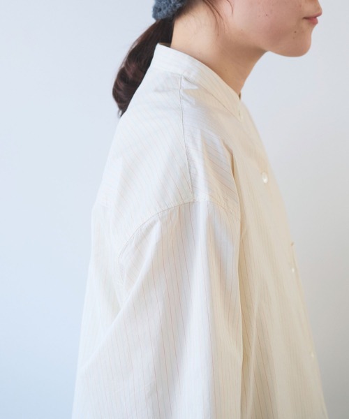 yuni（ユニ　）の「●コットンシルクストライプ moe sleeves シャツワンピース（シャツワンピース・レディース・アイボリー・FREE）」の11枚目の写真