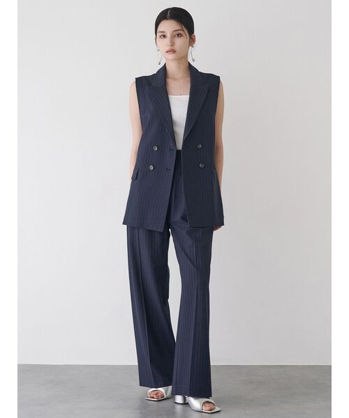 MURUA（ムルーア）の「【セットアップ対応】パイピングポケットセンタープレスパンツ（その他パンツ・レディース・ブラック/ネイビー/グレー/モカ・1/2）」の8枚目の写真