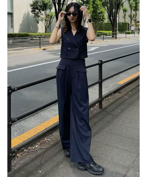MURUA セットアップ セットアップ対応】パイピングポケットセンタープレスパンツ