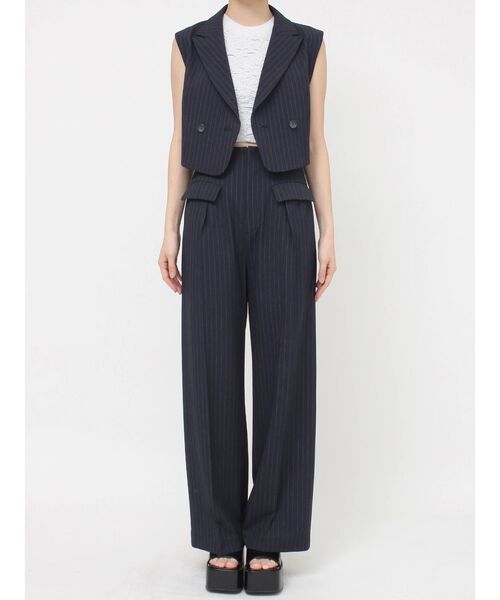 MURUA（ムルーア）の「【セットアップ対応】パイピングポケットセンタープレスパンツ（その他パンツ・レディース・ブラック/ネイビー/グレー/モカ・1/2）」の21枚目の写真