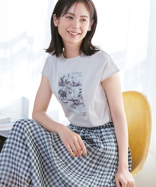 amaca(アマカ)の「ギンガムプリーツシアースカート(スカート・レディース・ブラック・38)」の2枚目の写真