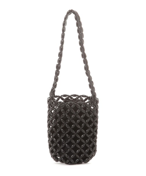 LEPSIM(レプシィム)の「ウッドビーズバッグ 494489(ハンドバッグ・レディース・ブラック/オフホワイト・ONE SIZE)」の8枚目の写真