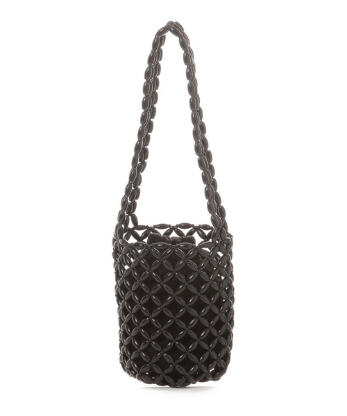 LEPSIM(レプシィム)の「ウッドビーズバッグ 494489(ハンドバッグ・レディース・ブラック/オフホワイト・ONE SIZE)」の6枚目の写真