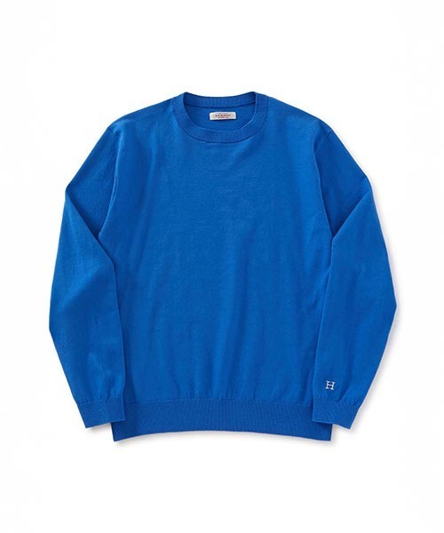 美品　ハリウッドランチマーケット　コットンウォッシャブルクルーネックセーター リフルコットン ウォッシャブル クルーネックセーター（ニット