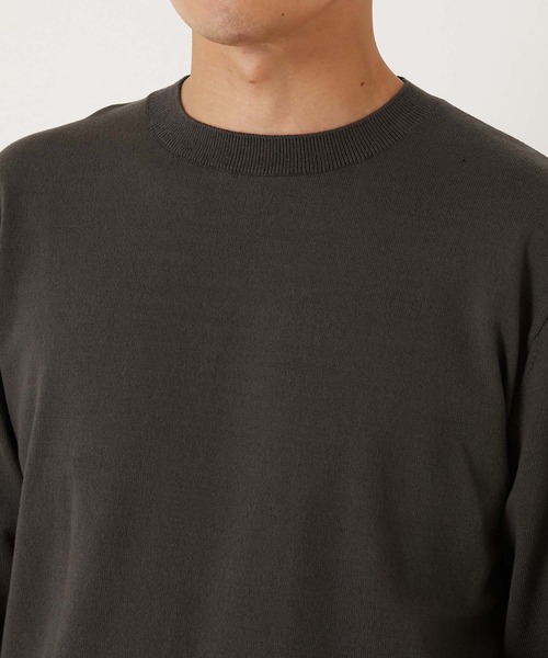 リフルコットン ウォッシャブル クルーネックセーター（ニット