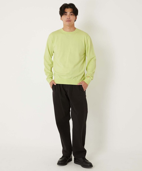 リフルコットン ウォッシャブル クルーネックセーター（ニット