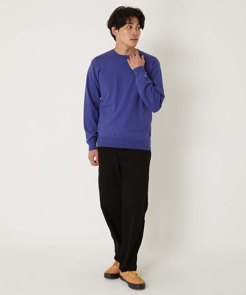 リフルコットン ウォッシャブル クルーネックセーター（ニット