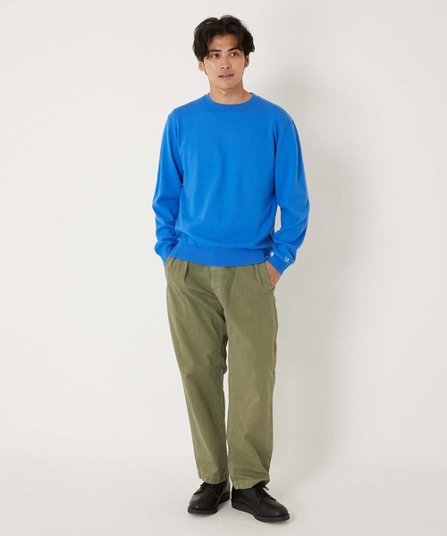 リフルコットン ウォッシャブル クルーネックセーター（ニット