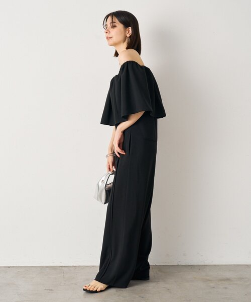 タイムセールLoungedress オフショルオールインワン　美品 オフショルオールインワン（つなぎ/オールインワン