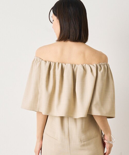 タイムセールLoungedress オフショルオールインワン　美品 オフショルオールインワン（つなぎ/オールインワン