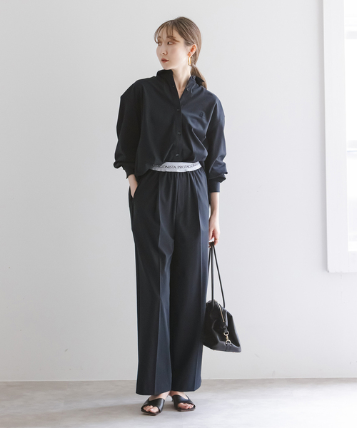 PROTAGONISTA（プロタゴニスタ）の「PROTAGONISTA/プロタゴニスタ ウエストロゴパンツ（スラックス・レディース・ブラック/ベージュ・FREE）」の13枚目の写真