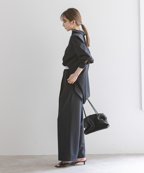 PROTAGONISTA（プロタゴニスタ）の「PROTAGONISTA/プロタゴニスタ ウエストロゴパンツ（スラックス・レディース・ブラック/ベージュ・FREE）」の7枚目の写真