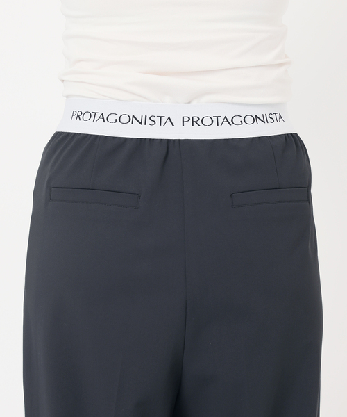 PROTAGONISTA（プロタゴニスタ）の「PROTAGONISTA/プロタゴニスタ ウエストロゴパンツ（スラックス・レディース・ブラック/ベージュ・FREE）」の19枚目の写真