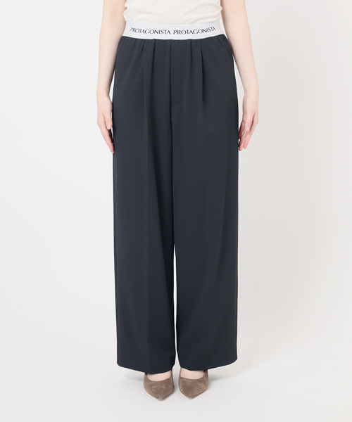 PROTAGONISTA（プロタゴニスタ）の「PROTAGONISTA/プロタゴニスタ ウエストロゴパンツ（スラックス・レディース・ブラック/ベージュ・FREE）」の14枚目の写真