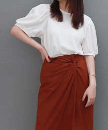 libelle more | 〈洗える〉ふくれジャガードボリューム袖トップス(Tシャツ/カットソー)