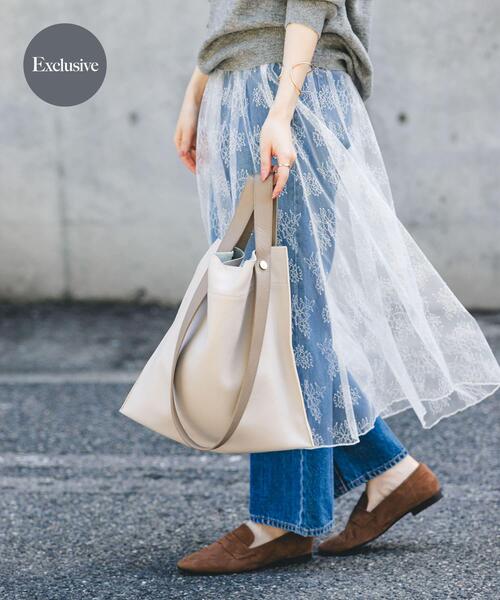 RODE SKO（ロデスコ）の「『一部別注カラー』BEAURE　カウレザー2デザインベルトバッグ（トートバッグ・レディース・ホワイト系その他/ブラック系その他/シルバー/グレー系その他/ブラック/シルバー系その他/グリーン系その他/ライトブルー/その他1・ONE）」の2枚目の写真