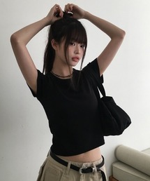 OBLI オブリ♡ティシャツ　ショート丈　 tシャツ　ブラック　obli TVアニメ「鬼滅の刃」プリントTシャツ(柱集合)(120 ブラック