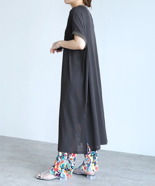 reca（レカ）の「【ZOZOTOWN限定】ヨーク切替フレンチスリーブワンピース（ワンピース・レディース・グレー/チャコールグレー/ブラック/ライム/グリーン/ブルー・FREE）」の13枚目の写真